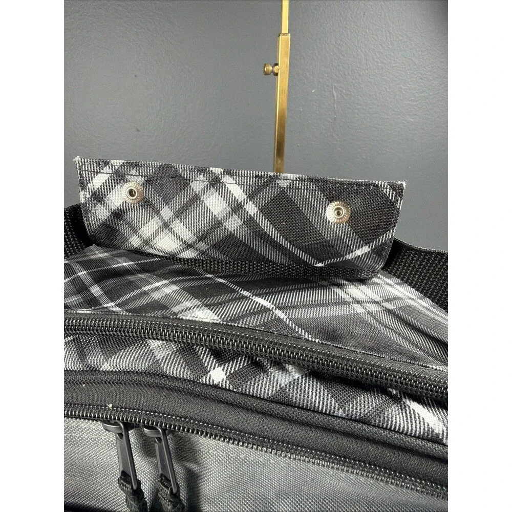 Thirty One Perfect Party Set Dual Thermal CASSEROLE CARRIER – Black White Plaid